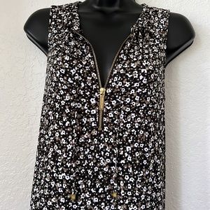 MICHAEL KORS Dress Knee length‎ XS Ditzy Floral Dark Slinky Stretchy Packable